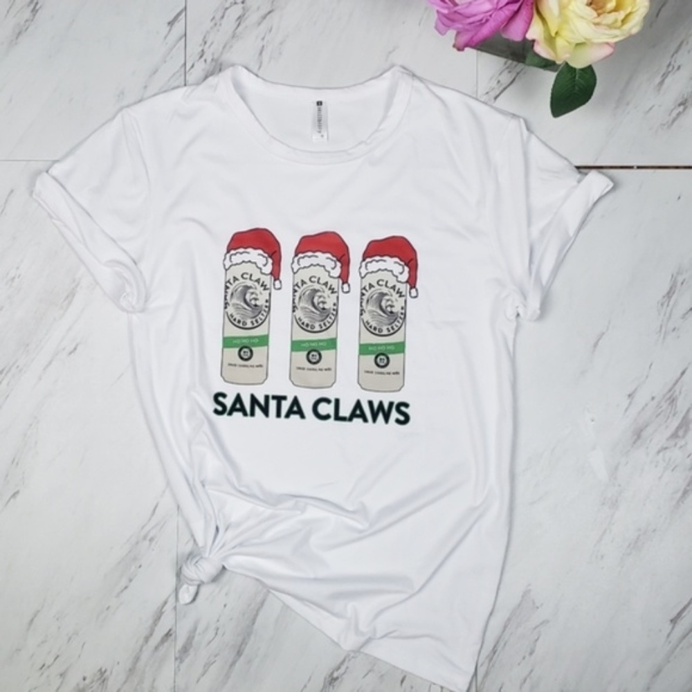 Santa‎ Claws Cute Holiday Christmas Tee Shirt
